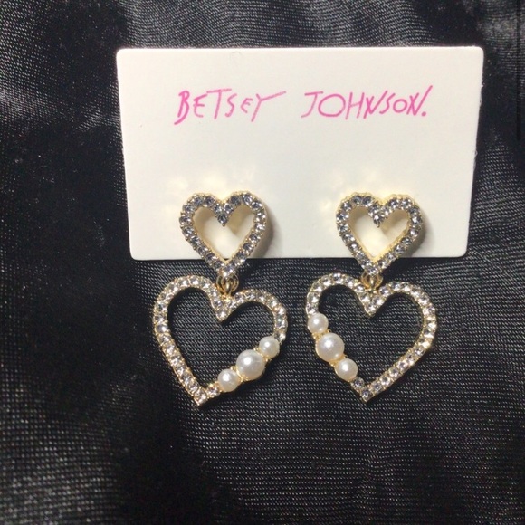 Betsey Johnson Jewelry - Betsey Johnson Heart Earrings